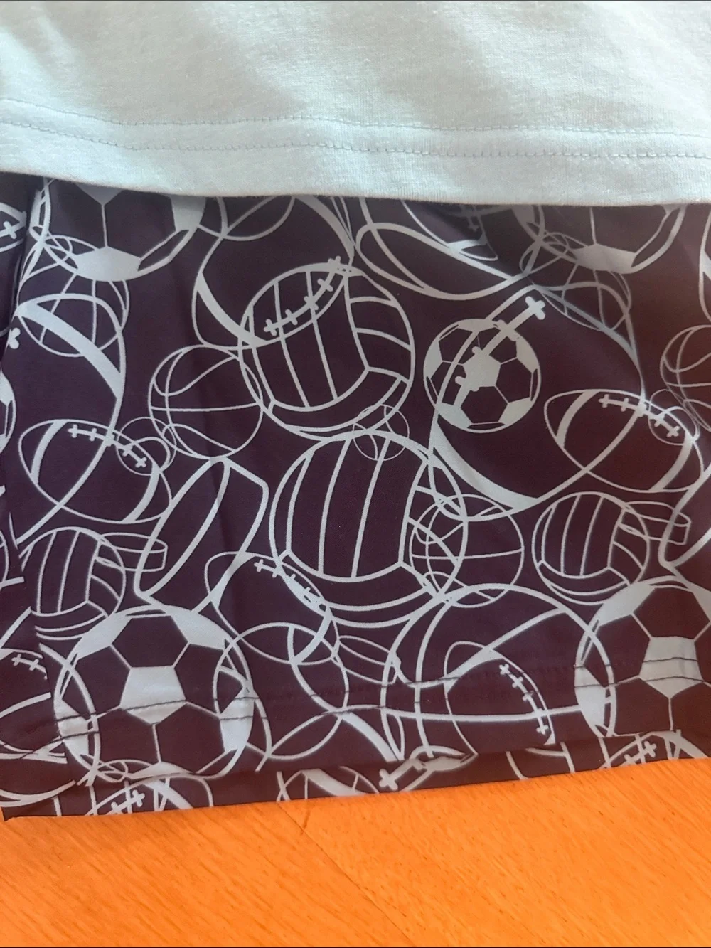 bcg Blue Tee and Navy Sports-Print Shorts Set